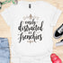 Easily distracted by frenchies - V9 - Elegant Writing T-Shirt
